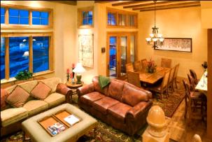 The Canyons vacation rental - great room to dining view