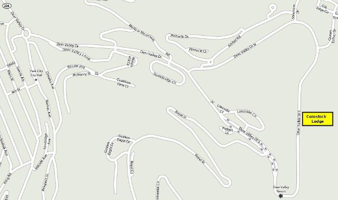 Deer Valley Vacation Rental - Comstock Map