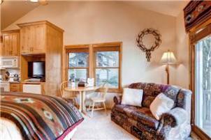 Park City Vacation Rental - Studio Dining and Sofa