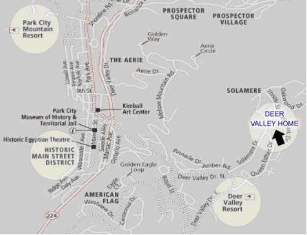 Deer Valley Vacation Rental Map