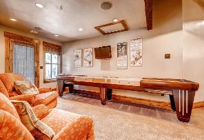 Park City Vacation Rental - Family Room Shuffleboard